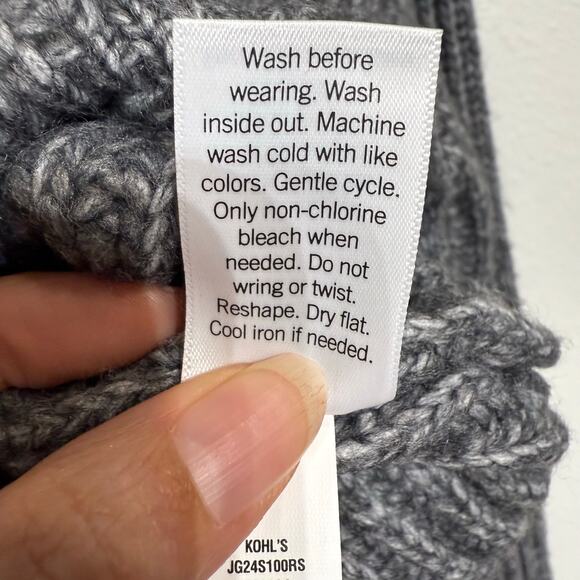 So Charcoal Heather Mock Neck Pullover Sweater Sz L NWT - Picture 7 of 13